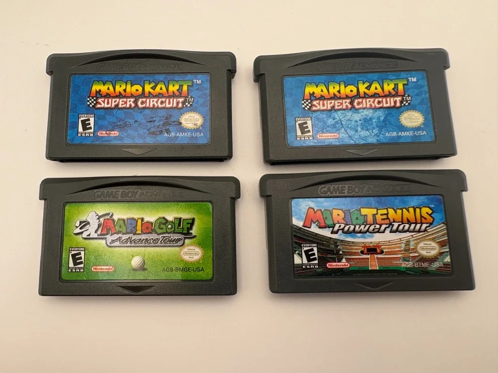 Mario Kart Golf Tennis Game Boy Advance GBA Game Lot Authentic Tested Nintendo